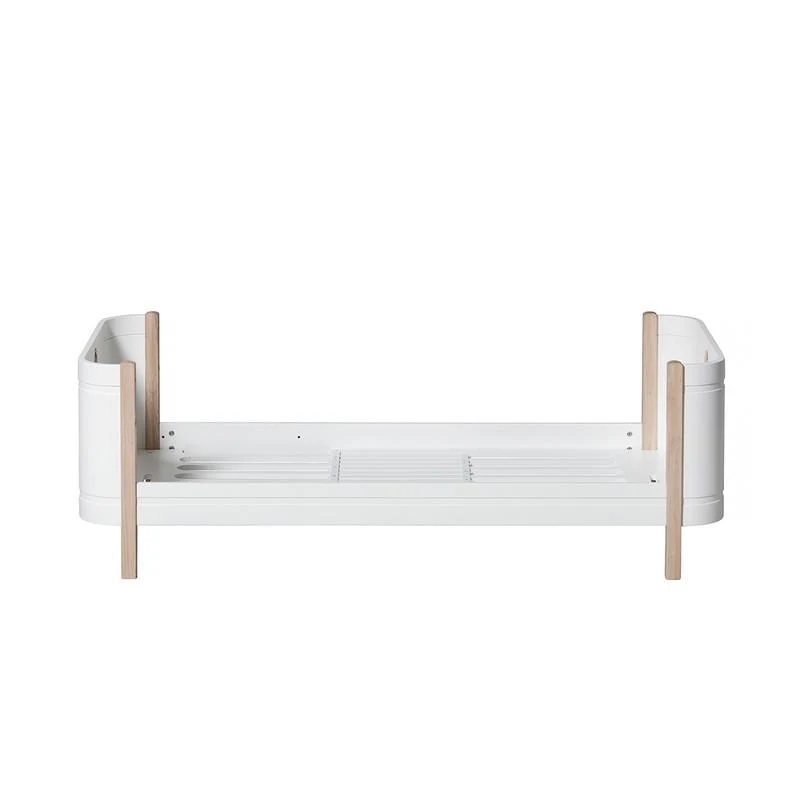Oliver Furniture Wood Mini+ Babybett inkl. Umbauset Juniorbett Weiss/Eiche