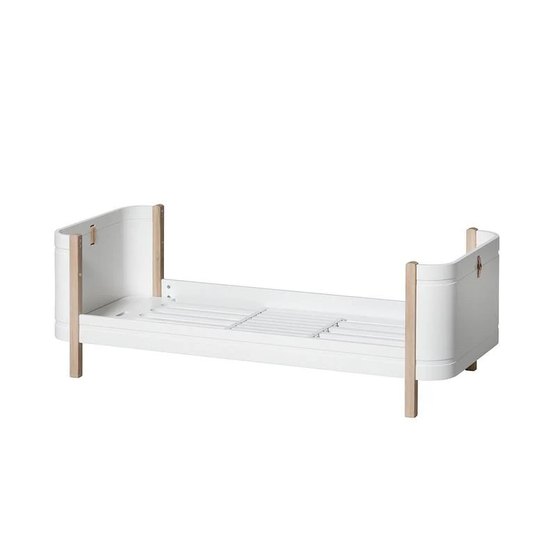 Oliver Furniture Wood Mini+ Babybett inkl. Umbauset Juniorbett Weiss/Eiche