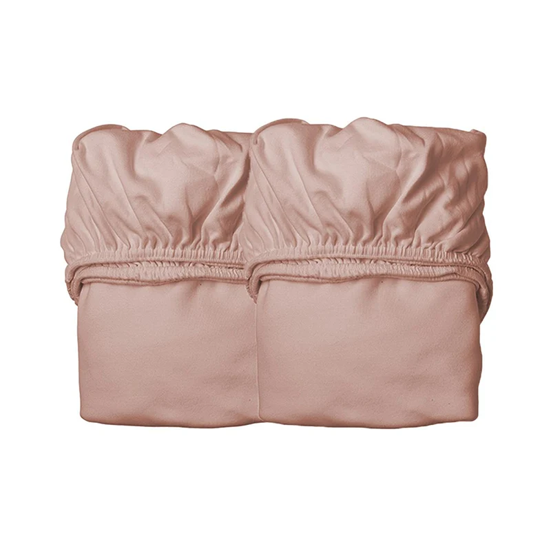 Leander Fixleintuch Bio-Baumwolle 2er-Pack Classic Babybett 60 x 120 Wood Rose