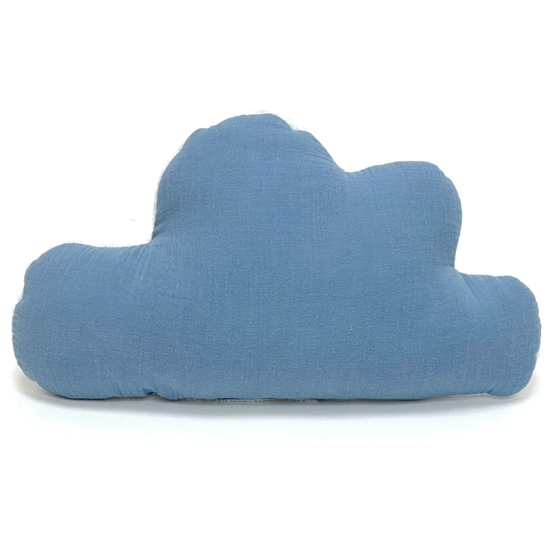 Schmusewolke Wolken-Kissen - Musselin Kornblumenblau
