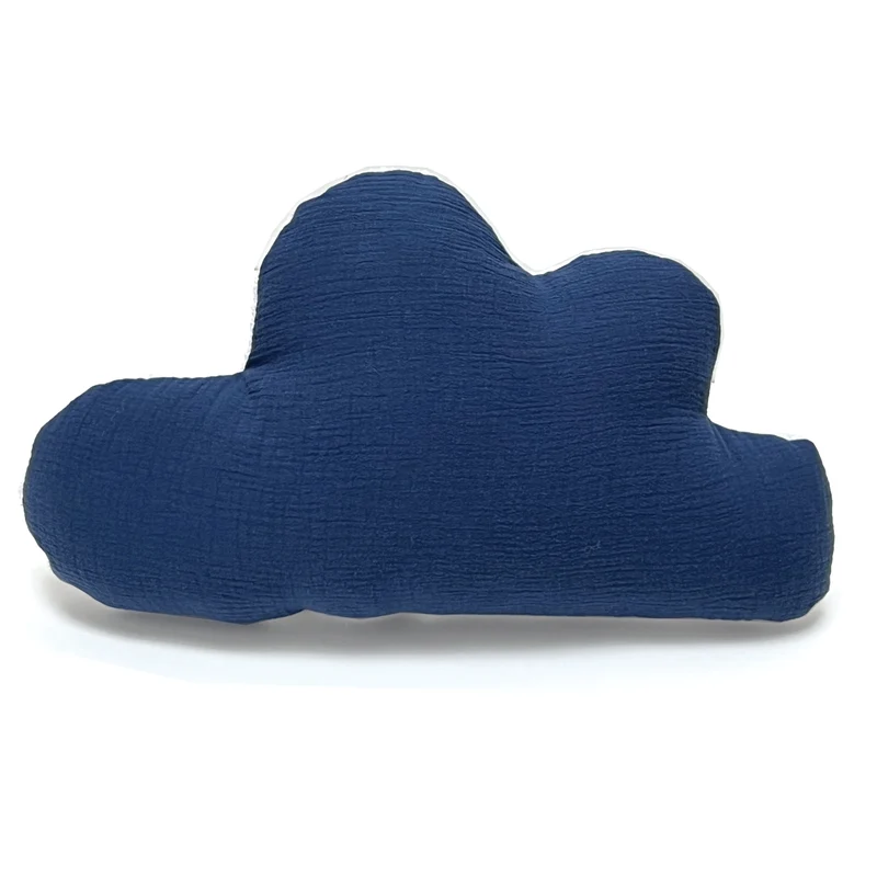 Schmusewolke Wolken-Kissen - Musselin Marine Blau
