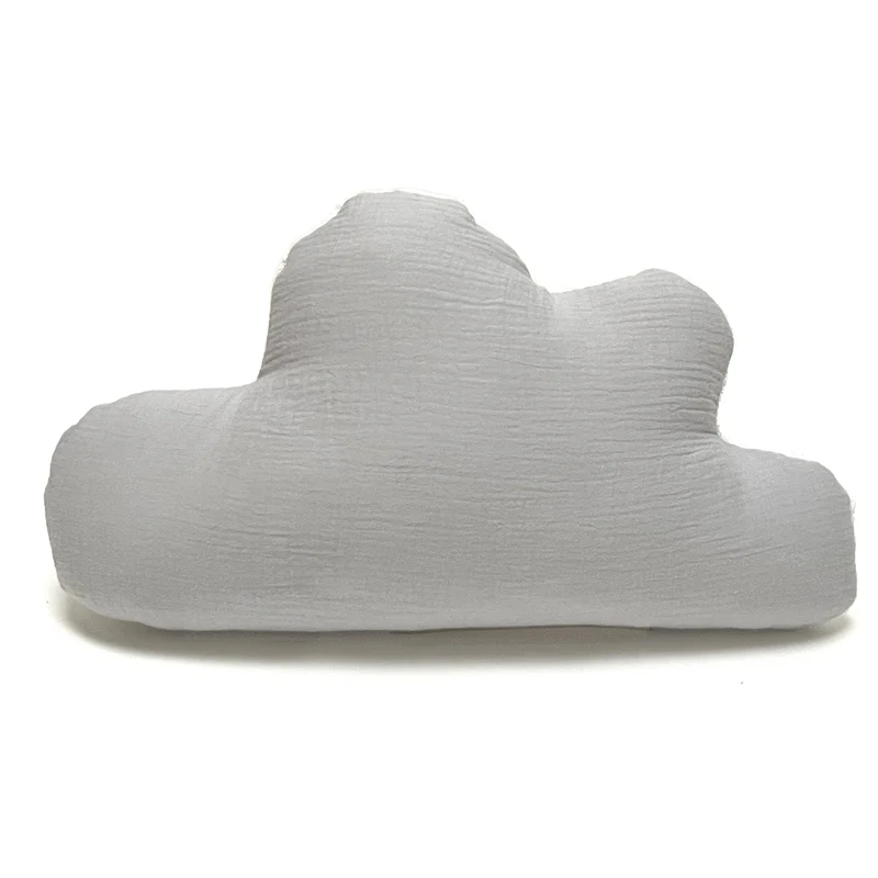 Schmusewolke Wolken-Kissen - Musselin Hellgrau