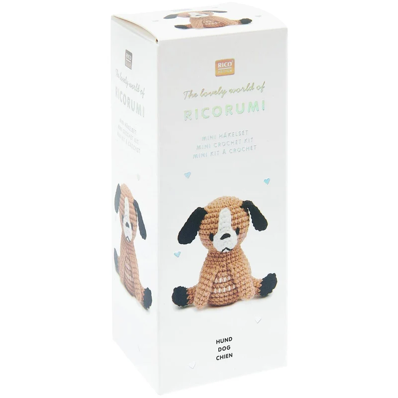 Amigurumi Häkelset Hund – Ricorumi Mini Easy – inkl. Anleitung & Zubehör