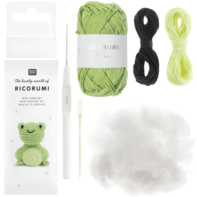 Amigurumi Häkelset Frosch – Ricorumi Mini Easy – inkl. Anleitung & Zubehör