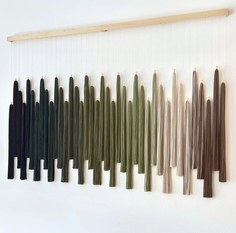 DIY Kit - Contemporary Fiber Wall Art Hanging (8 Feet Wide)