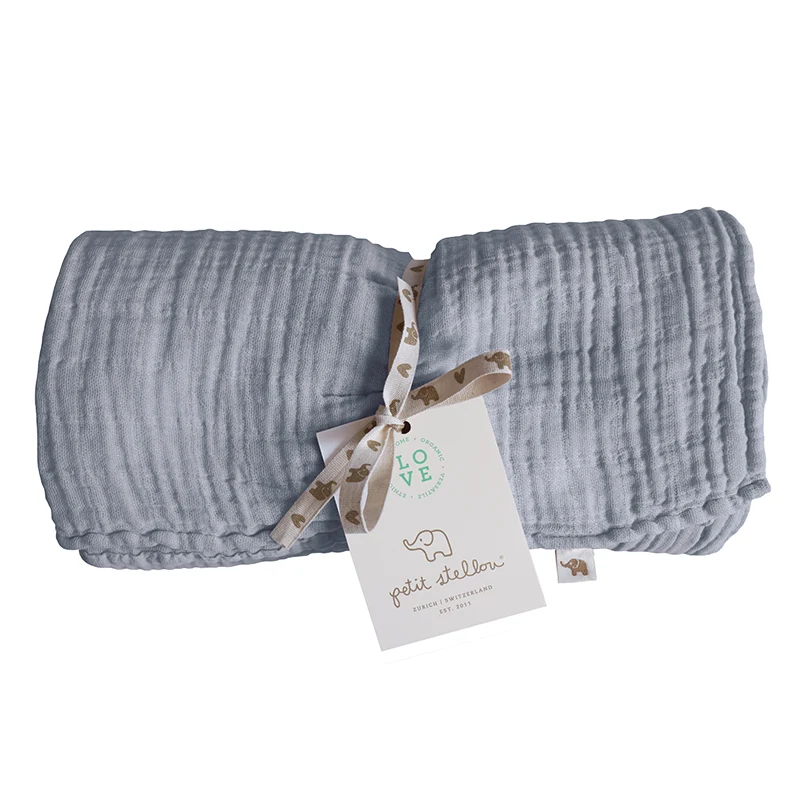 Petit Stellou Mulltuch Nooshi Blanket Elephant