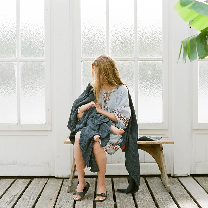 Petit Stellou Mulltuch Nooshi Blanket Midnight
