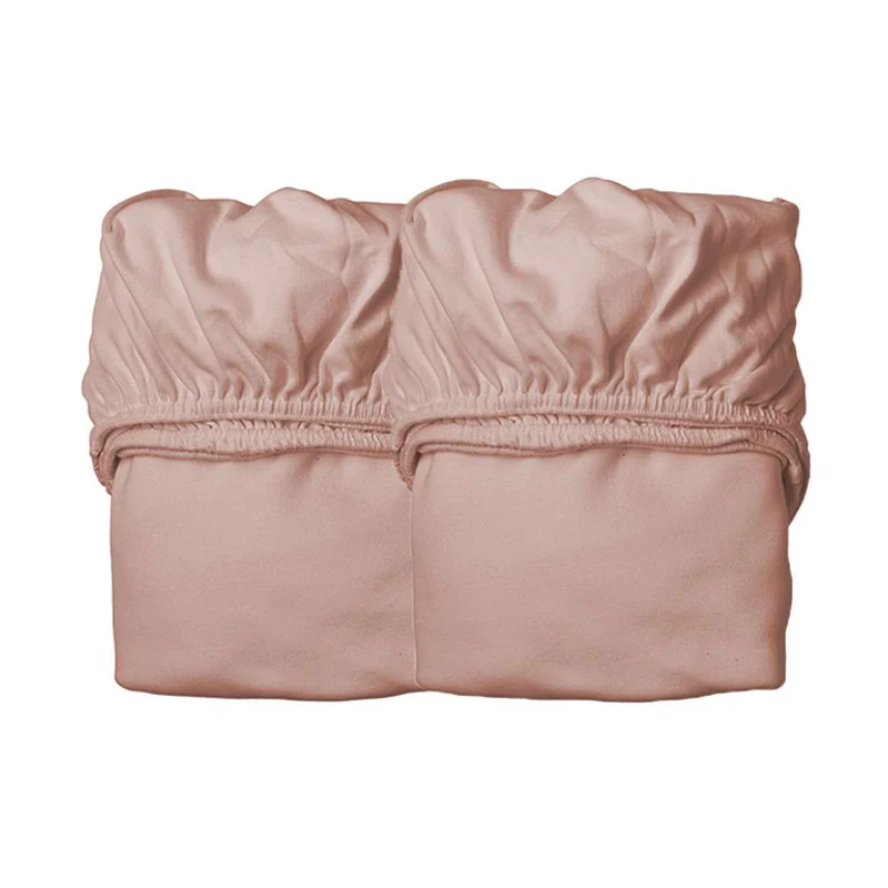 Leander Fixleintuch Bio-Baumwolle 2er-Pack Juniorbett 60 x 140 cm Wood Rose