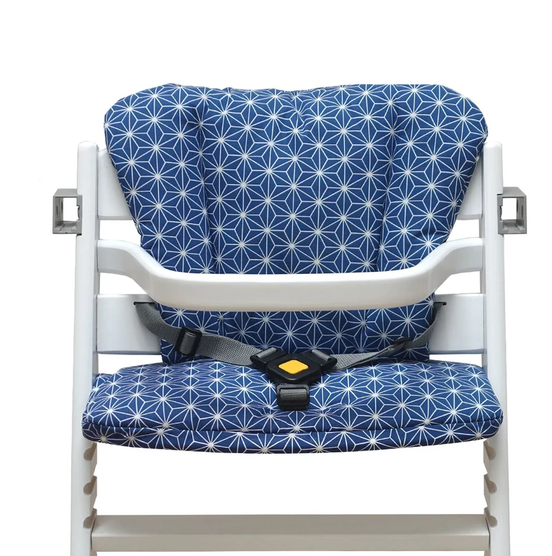 ABWASCHBAR Timba Sitzkissen Set Happy Star Blueberry Blau für Bebeconfort Hochstuhl