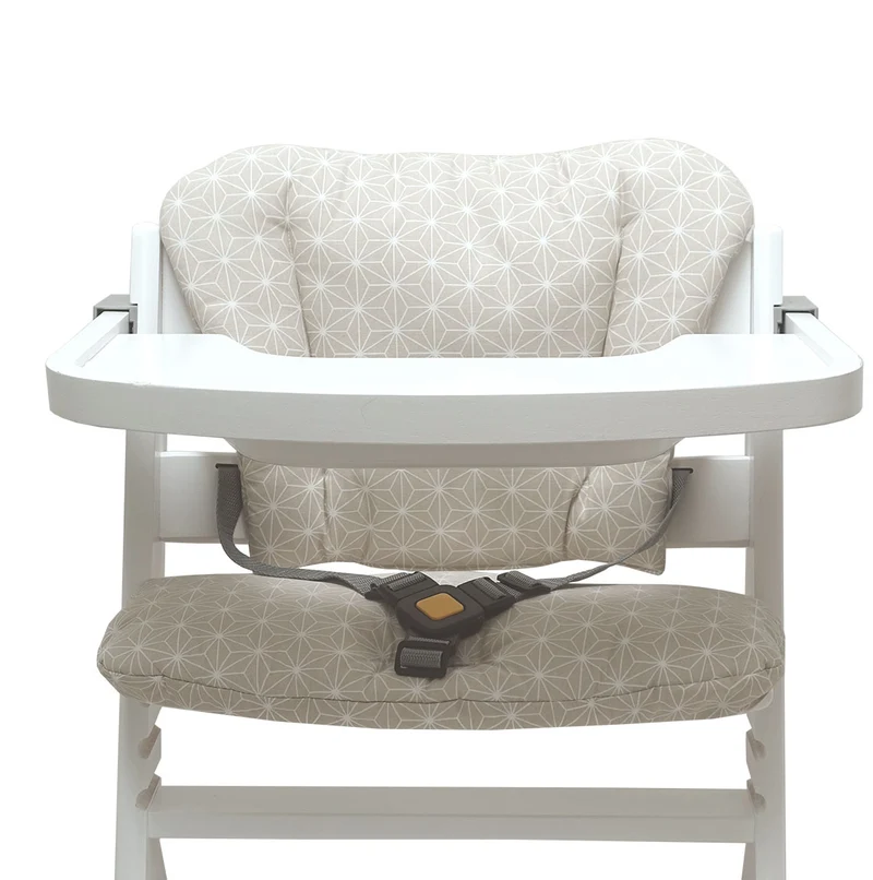 ABWASCHBAR Timba Sitzkissen Set Happy Star Beige für Bebeconfort Hochstuhl