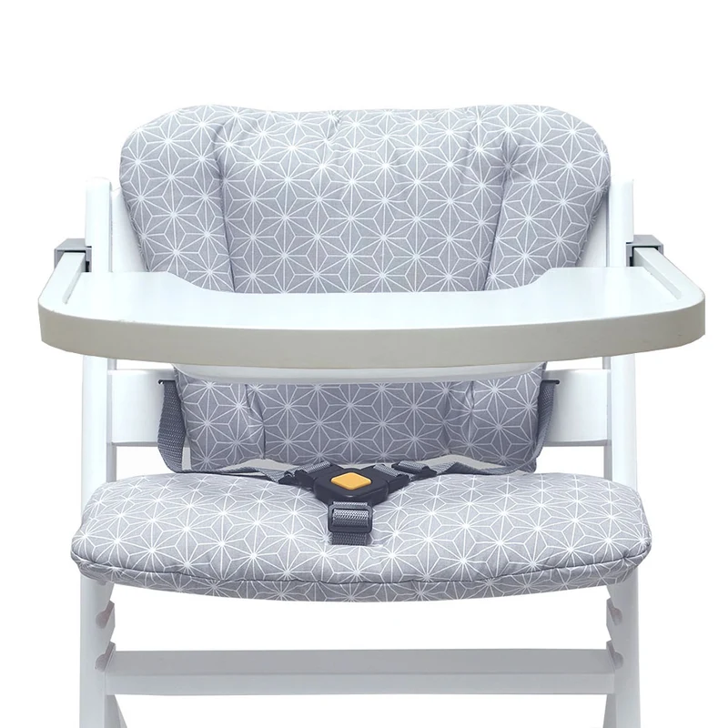 ABWASCHBAR Timba Sitzkissen Set Happy Star Grau für Bebeconfort Hochstuhl