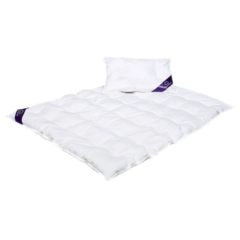 Träumeland Einziehdecke & Kissen Set Daunentraum 100 x 135 cm Weiss