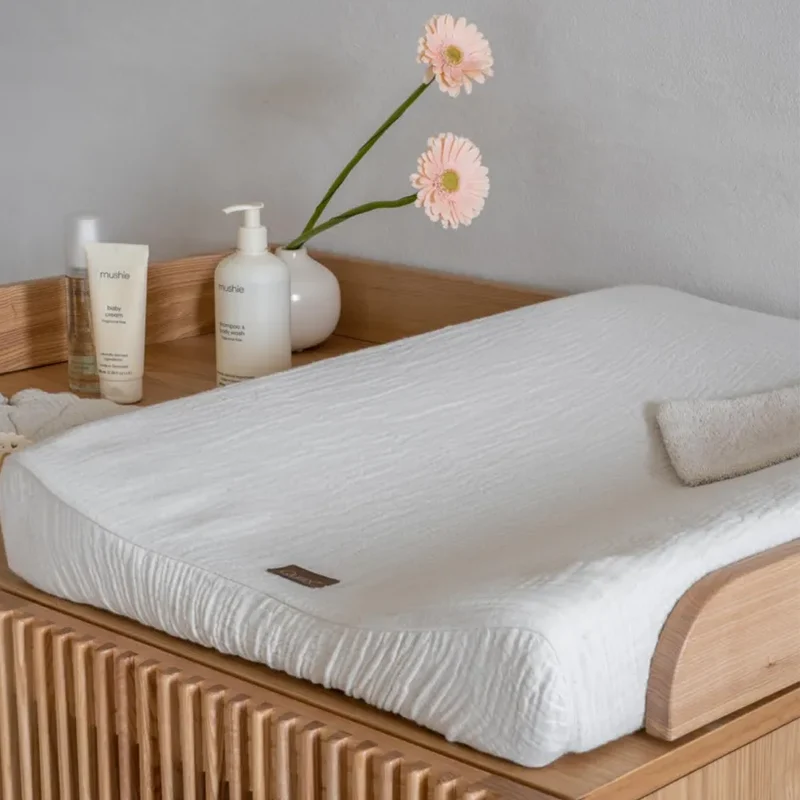 Quax Musselin Wickelkissenbezug 'Natural Collection' Clay