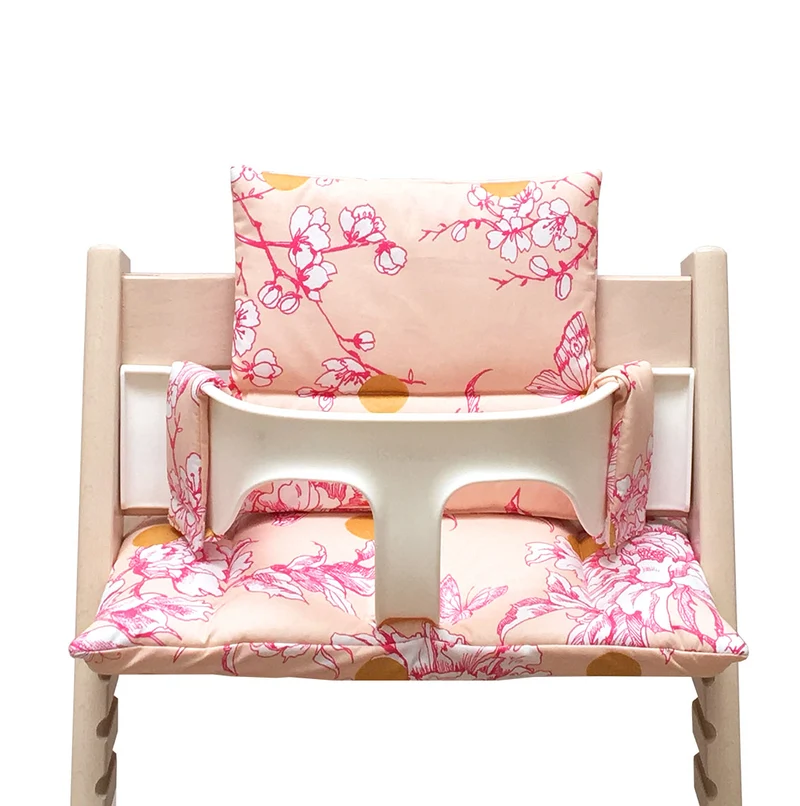 Sitzkissen Set für Stokke Tripp Trapp® ABWASCHBAR - Cherry Blossom Pink Gold