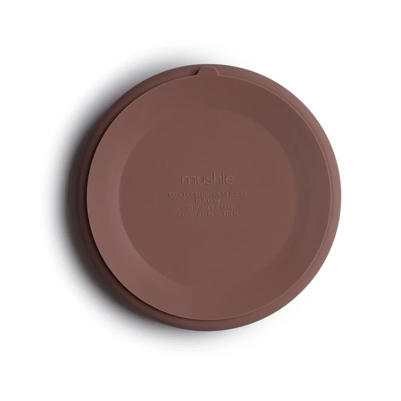 Mushie Silikon Teller mit Saugnapf Cloudy Mauve