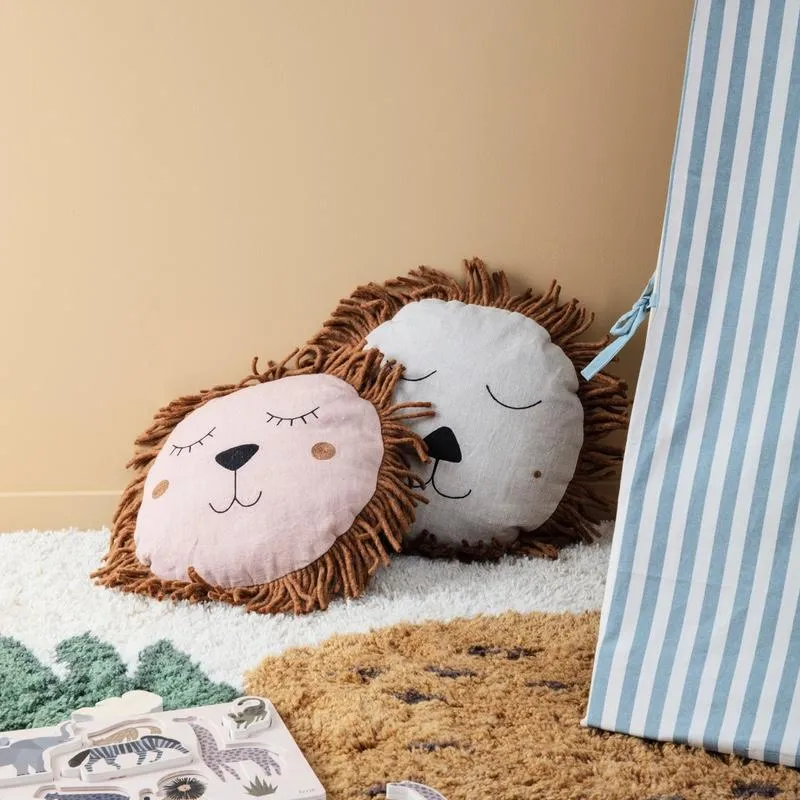 Ferm Living Safari Kissen Löwe Natural