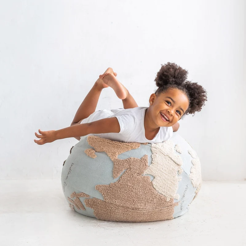 Sitzpuff für Kinder “World Map”