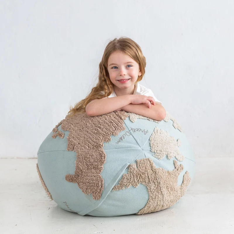 Sitzpuff für Kinder “World Map”