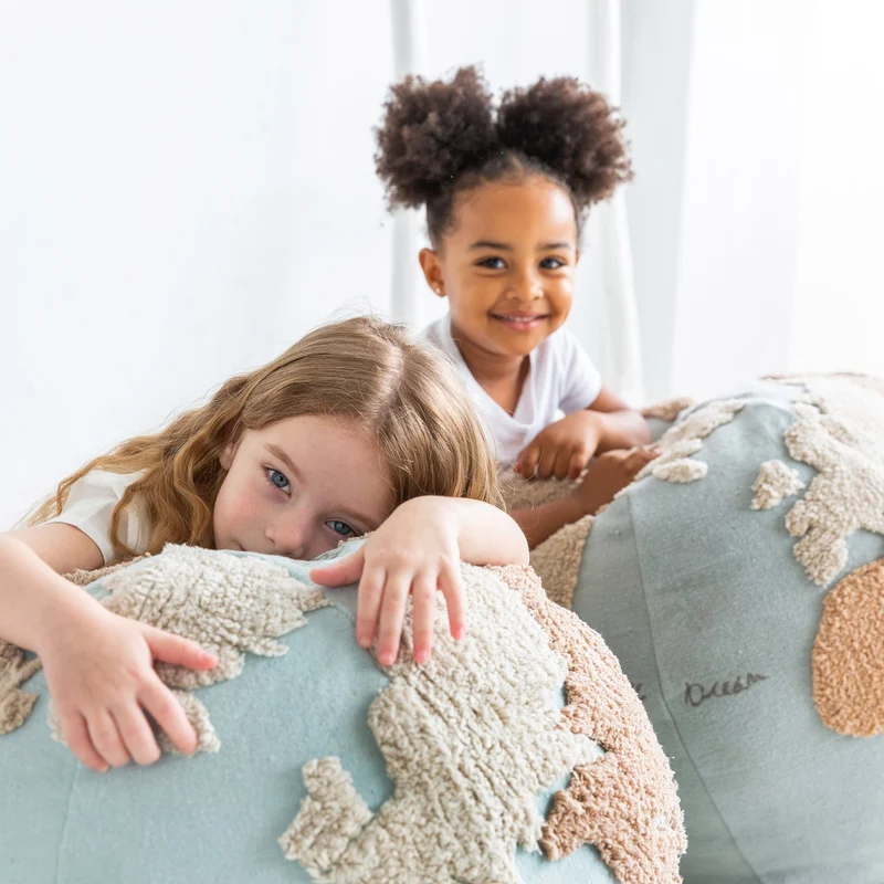 Sitzpuff für Kinder “World Map”