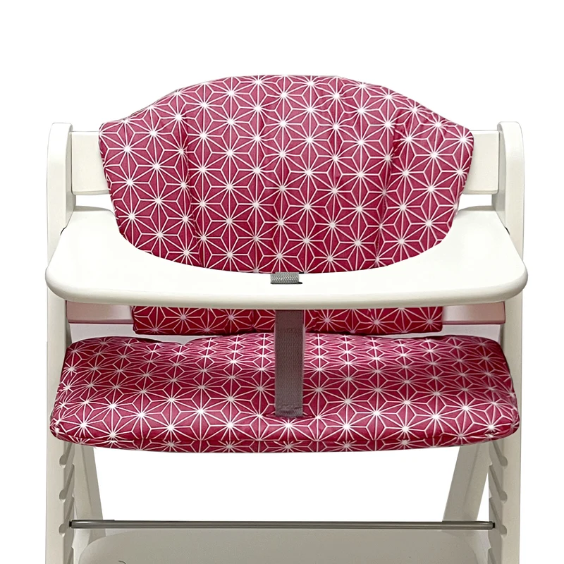 Sitzkissen Set ABWASCHBAR für Hauck Alpha Happy Star Cranberry Rot