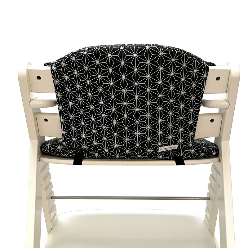 Sitzkissen Set ABWASCHBAR für Hauck Alpha Happy Star Schwarz