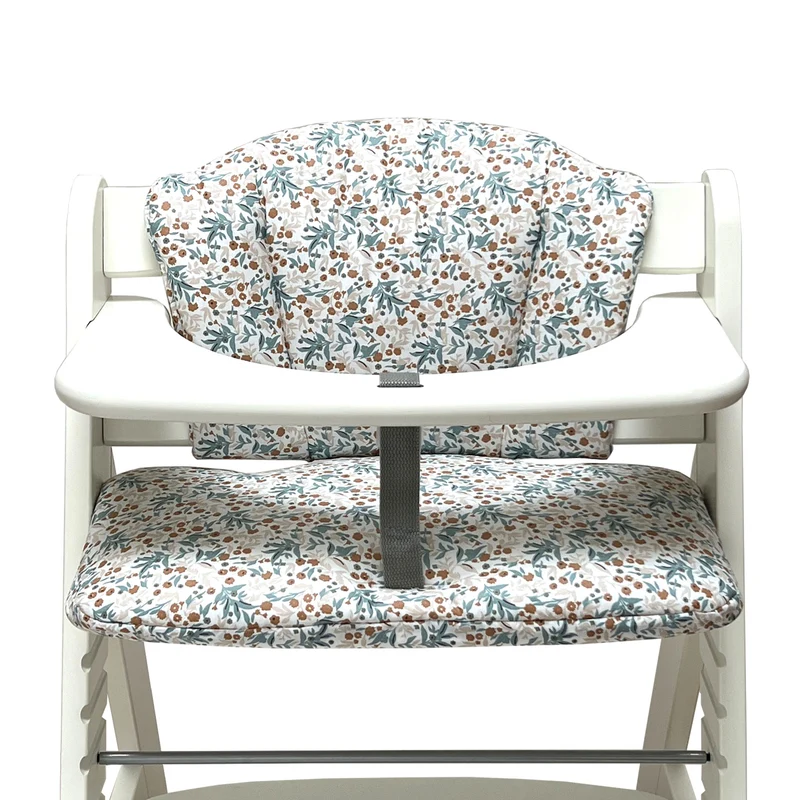 Sitzkissen Set für Hauck Alpha ABWASCHBAR Blumenwiese Blau Beige