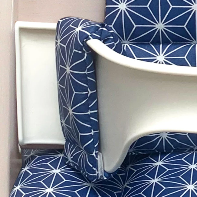 Sitzkissen Set für Stokke Tripp Trapp® ABWASCHBAR - Happy Star Blueberry Blau
