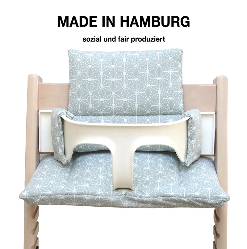 Sitzkissen Set für Stokke Tripp Trapp® ABWASCHBAR - Happy Star Grün