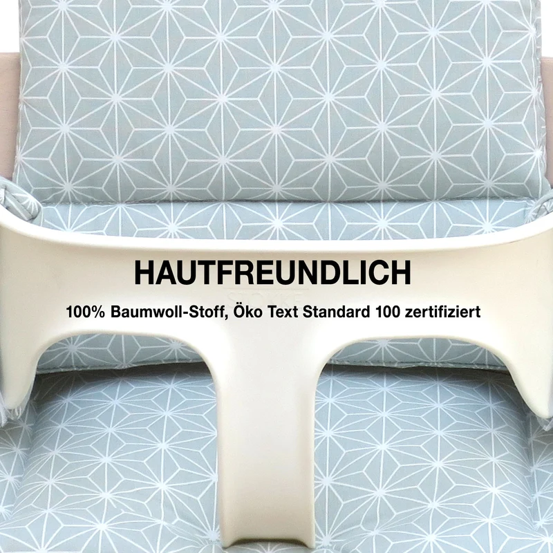 Sitzkissen Set für Stokke Tripp Trapp® ABWASCHBAR - Happy Star Grün