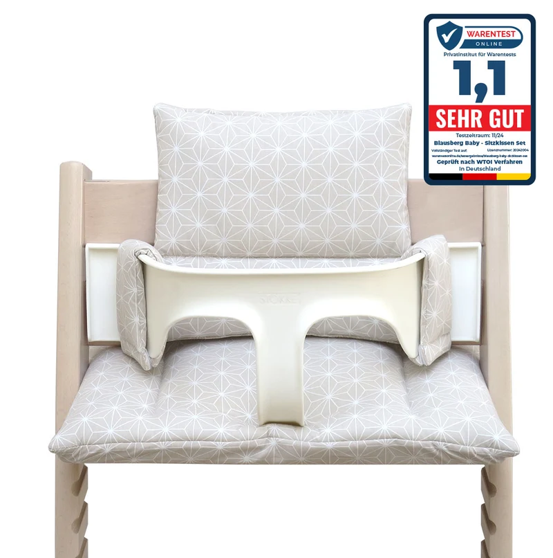 Sitzkissen Set für Stokke Tripp Trapp® ABWASCHBAR - Happy Star Beige