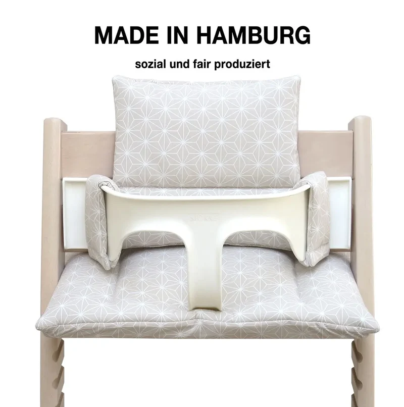 Sitzkissen Set für Stokke Tripp Trapp® ABWASCHBAR - Happy Star Beige