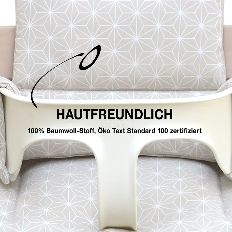 Sitzkissen Set für Stokke Tripp Trapp® ABWASCHBAR - Happy Star Beige