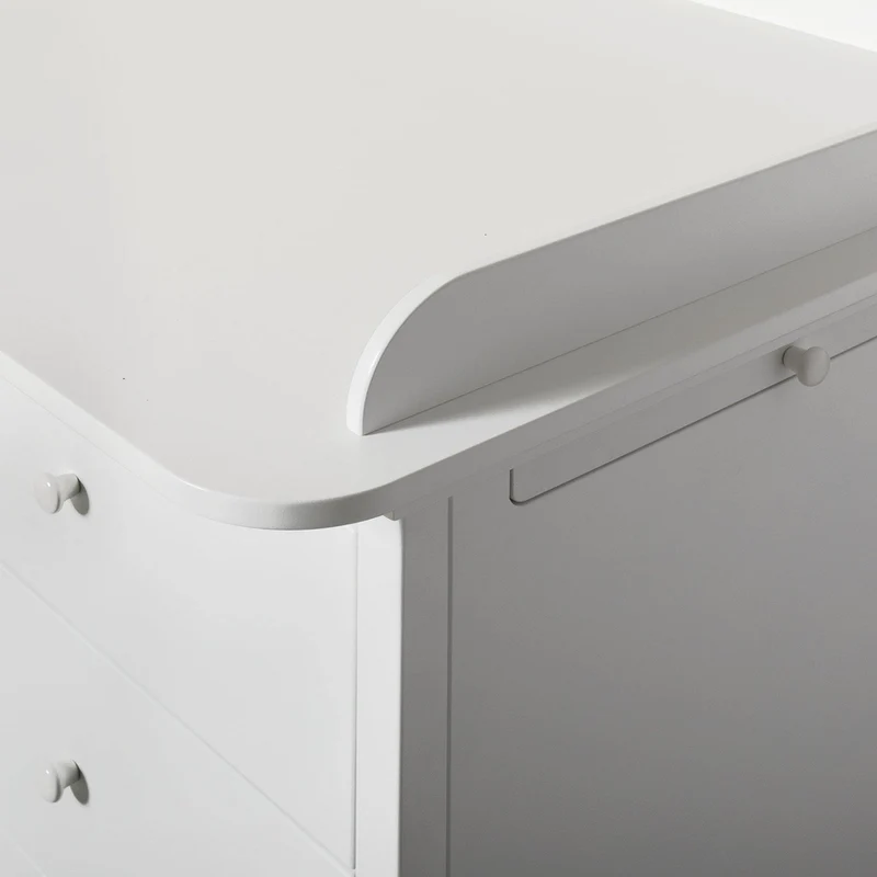 Oliver Furniture Seaside Wickelplatte für Kommode mit 6 Schubladen Weiss