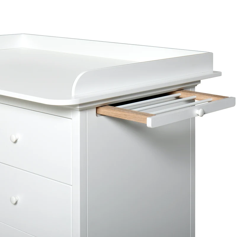 Oliver Furniture Seaside Wickelplatte für Kommode mit 6 Schubladen Weiss