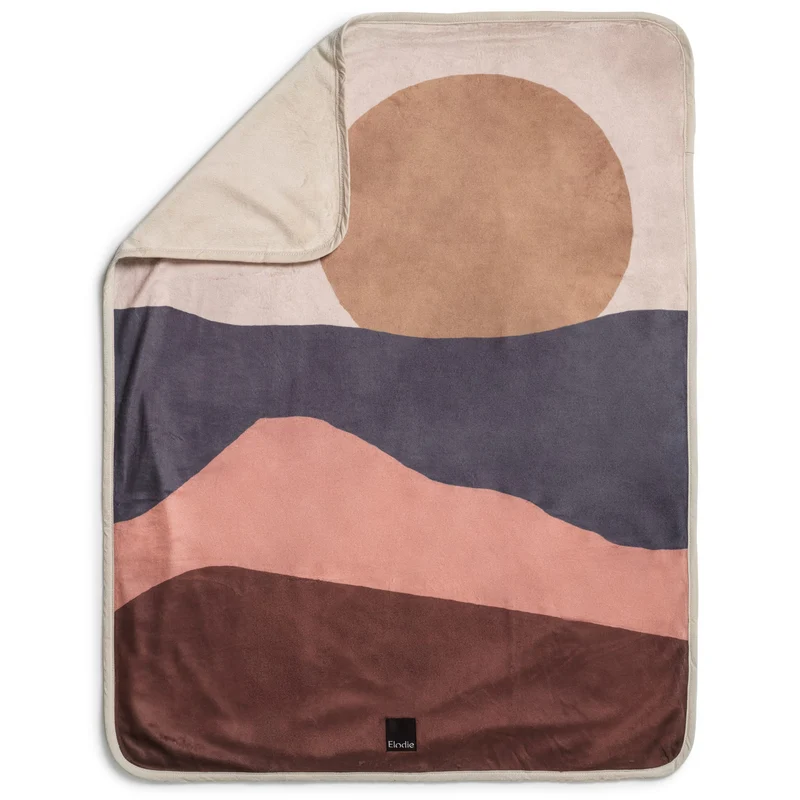 Fleece-Babydecke “Winter Sunset“