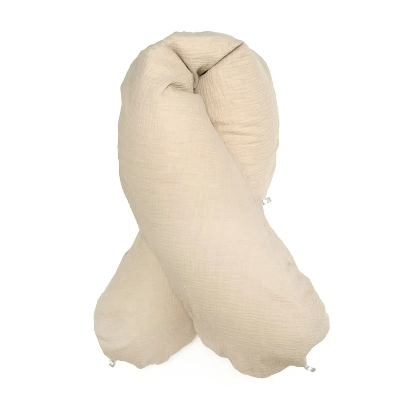 "Das Original" Theraline Stillkissen inkl. Musselin Bezug (190 cm x 38 cm) - Beige