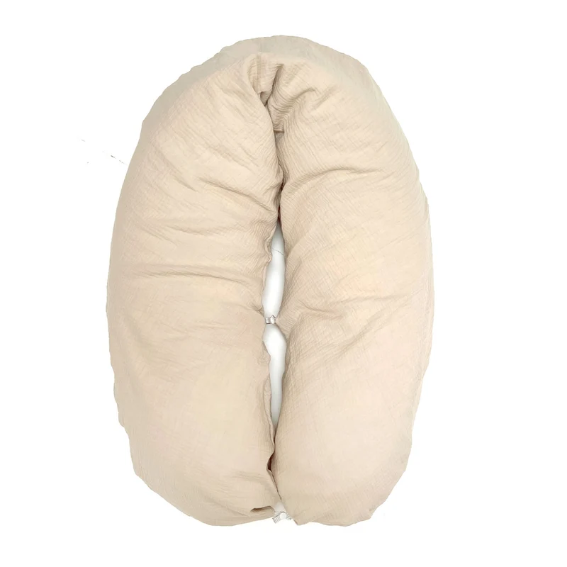 "Das Original" Theraline Stillkissen inkl. Musselin Bezug (190 cm x 38 cm) - Beige