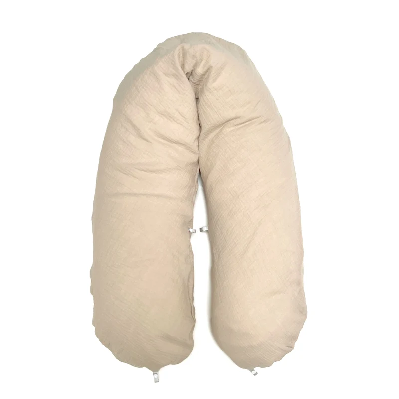 "Das Original" Theraline Stillkissen inkl. Musselin Bezug (190 cm x 38 cm) - Beige