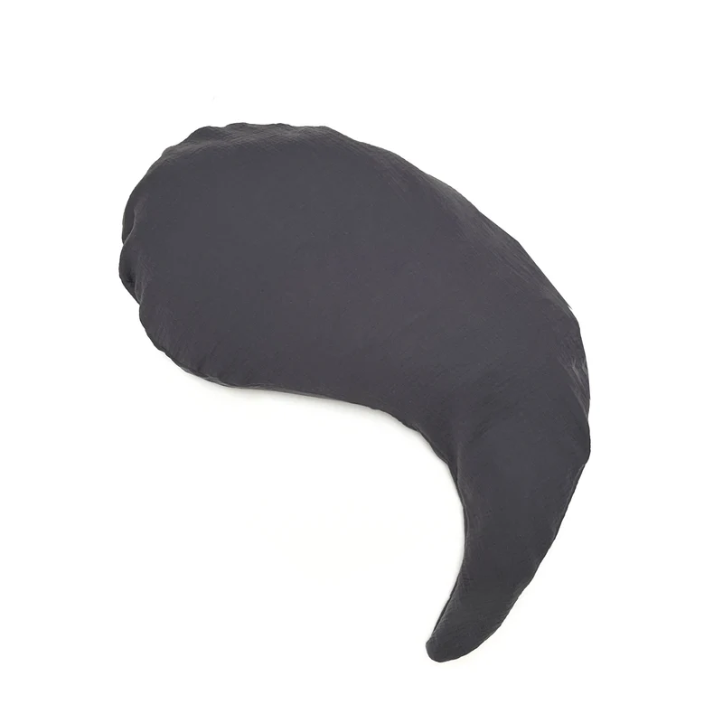 Yinnie Stillkissenbezug aus Musselin (135 cm x 35 cm) Dunkelgrau