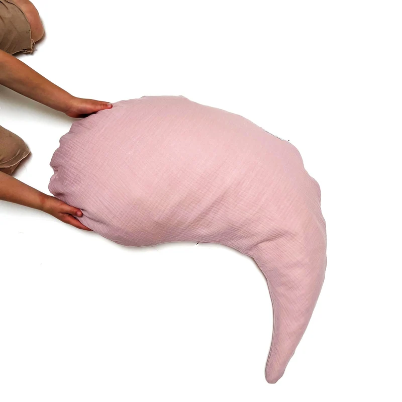 Yinnie Stillkissenbezug aus Musselin (135 cm x 35 cm) Blush Rosa