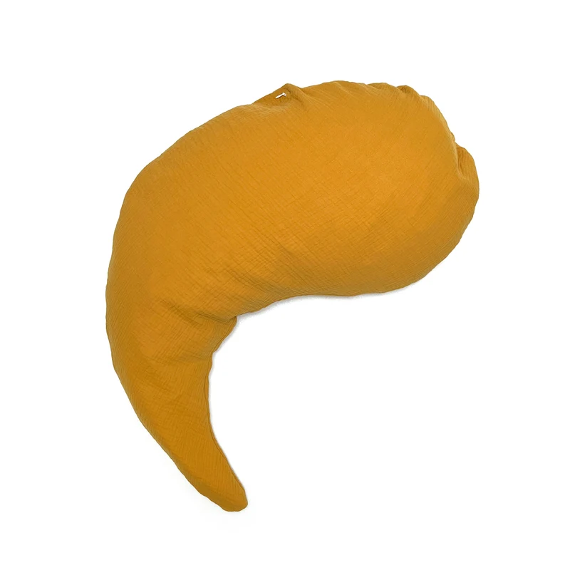 Yinnie Stillkissenbezug aus Musselin (135 cm x 35 cm) Senf Gelb