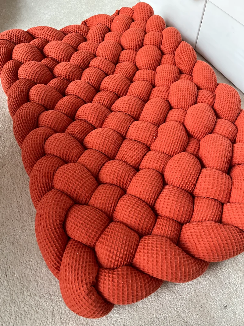 Geflochtener Teppich Waffelpique