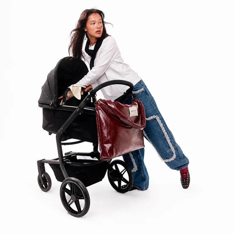 STUDIO NOOS Wickeltasche Bordeauxrot Vegan