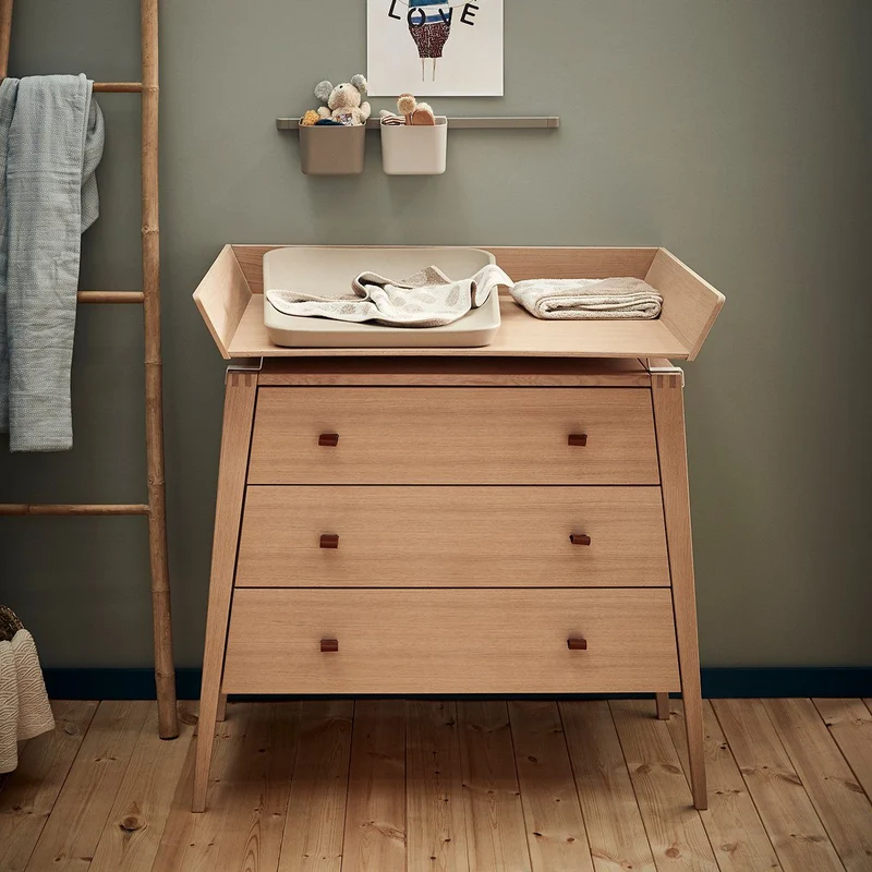 Leander Matty Topper Bio-Baumwolle für Wickelkissen Cappuccino
