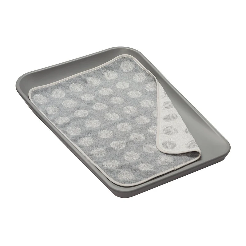 Leander Matty Topper Bio-Baumwolle für Wickelkissen Cool Grey