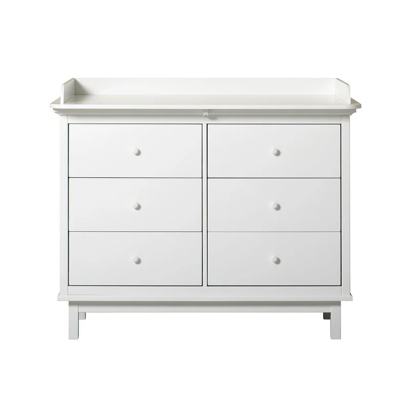 Oliver Furniture Seaside Wickelkommode mit 6 Schubladen Weiss