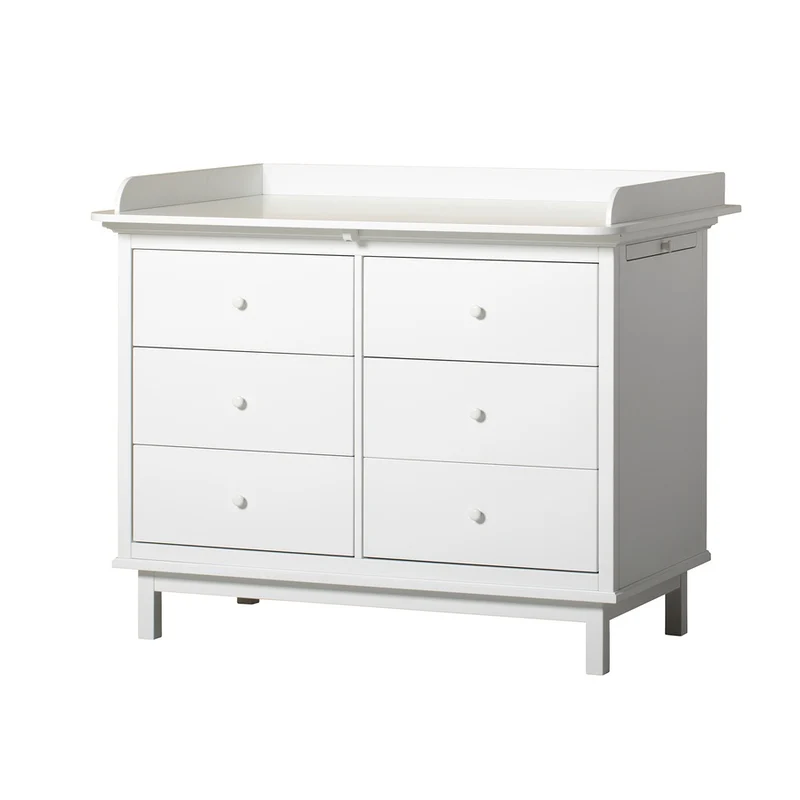 Oliver Furniture Seaside Wickelkommode mit 6 Schubladen Weiss