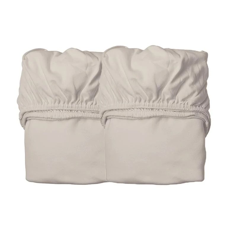 Leander Fixleintuch Bio-Baumwolle 2er-Pack Classic Babybett 60 x 120 cm Cappuccino