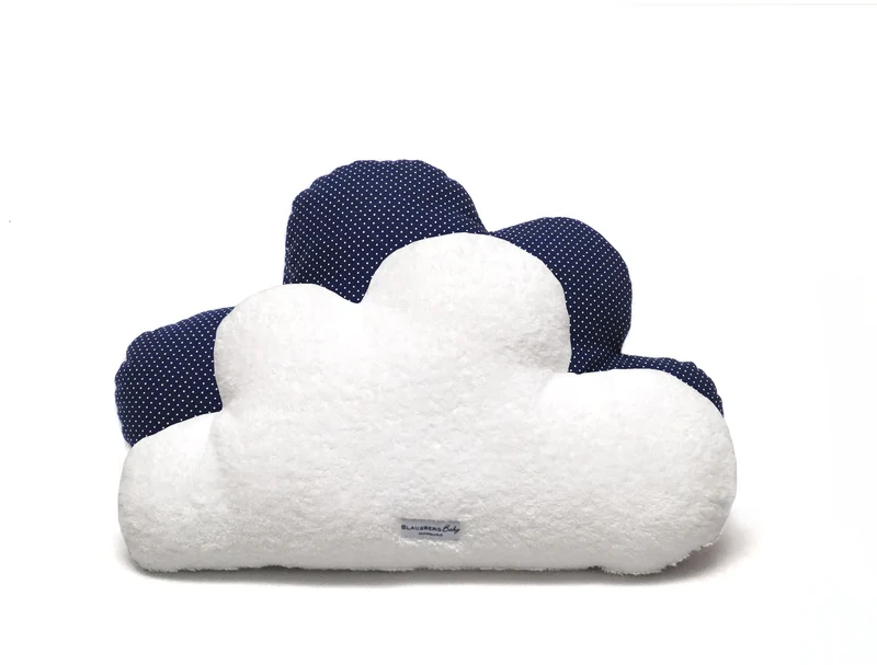 Schmuserwolke Wolken-Kissen - Blau Pünktchen