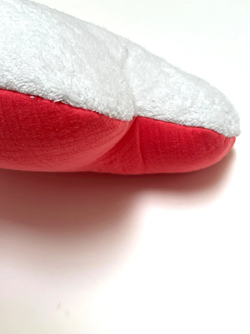 Kissen personalisiert mit Namen Baby - Musselin Korall Rot